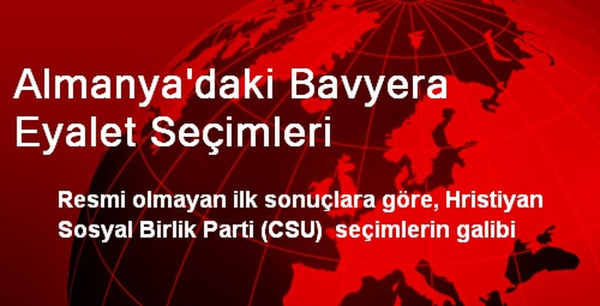 Almanya\'daki Bavyera Eyalet Seçimleri