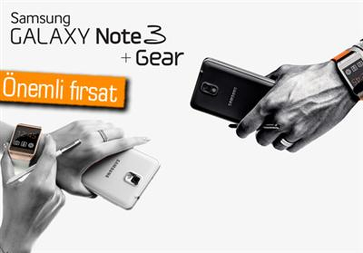 Avea, Galaxy Note 3 Alan İlk 100 Kişiye Galaxy Gear Hediye Edecek