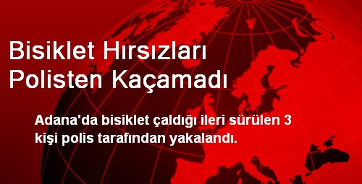 Bisiklet Hırsızları Polisten Kaçamadı