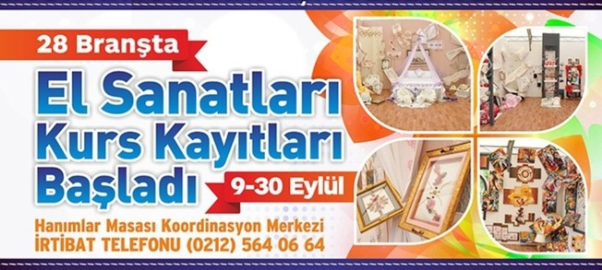 Geleneksel El Sanatları Kurs Kayıtları Başladı