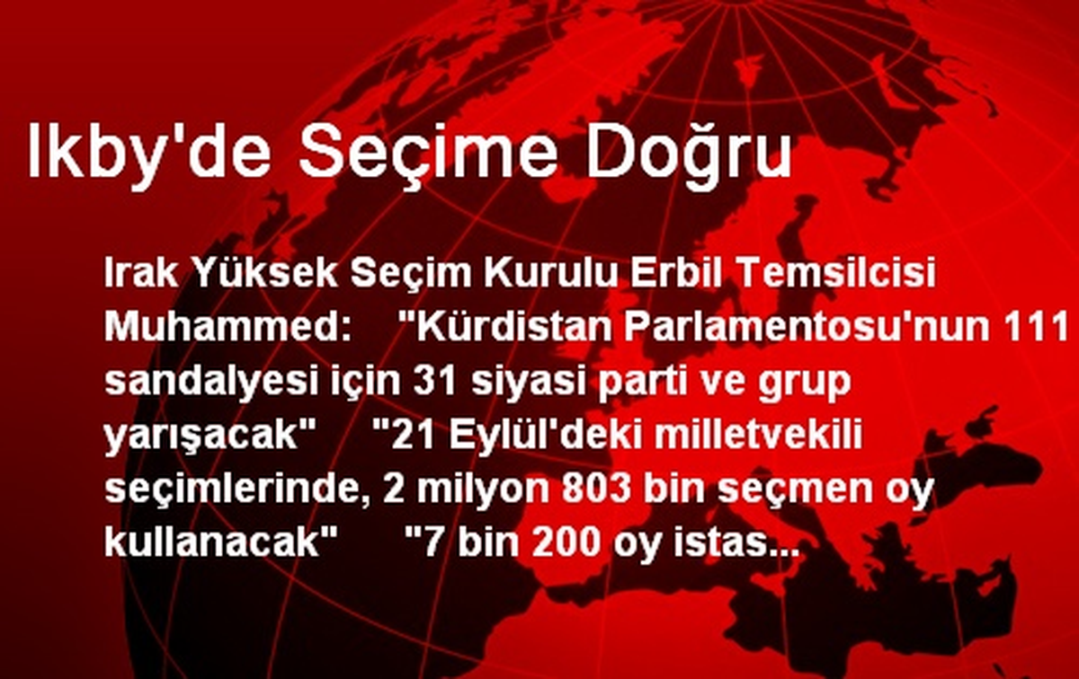 Ikby\'de Seçime Doğru