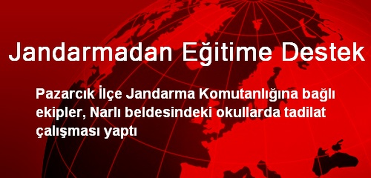 Jandarmadan Eğitime Destek