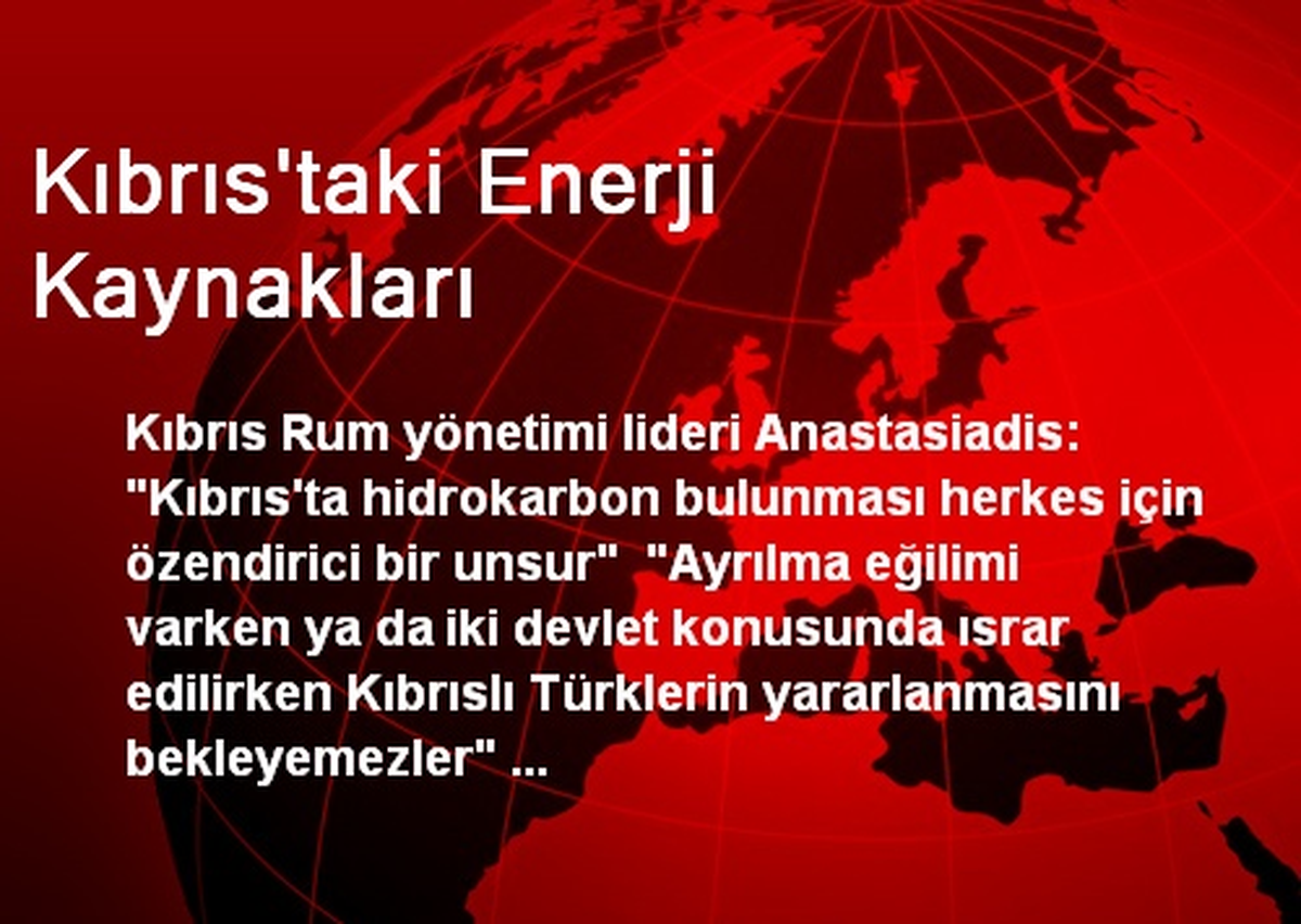 Kıbrıs\'taki Enerji Kaynakları