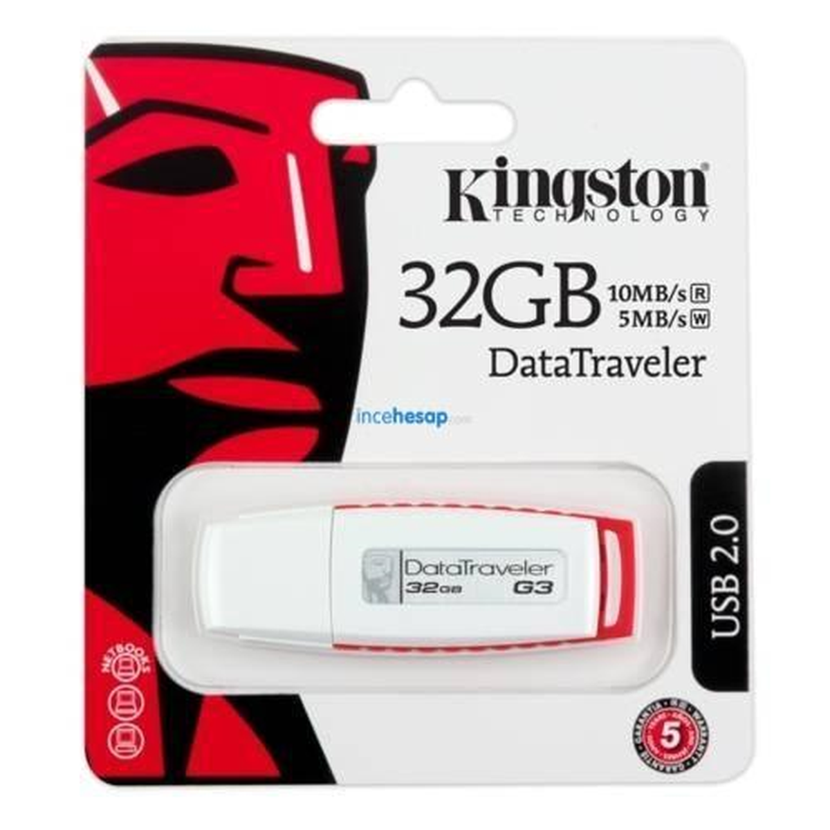 Kingston 32 Gb Usb 2.0 Dtıg3 Kingston