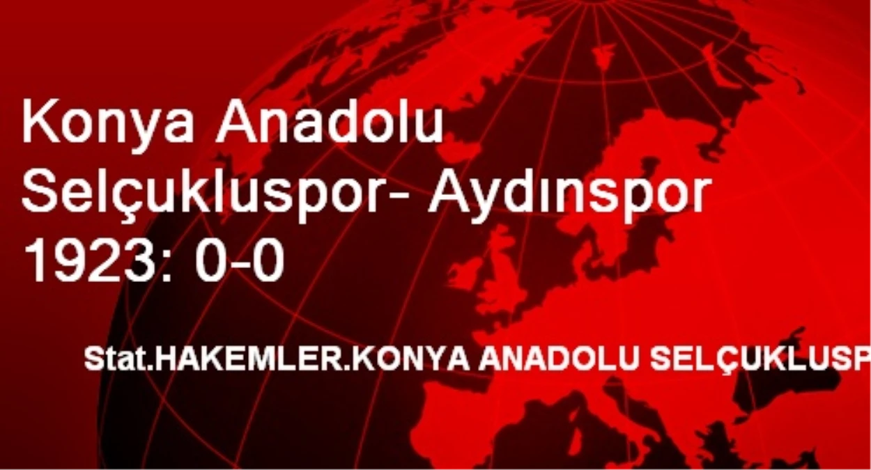 Konya Anadolu Selçukluspor- Aydınspor 1923: 0-0