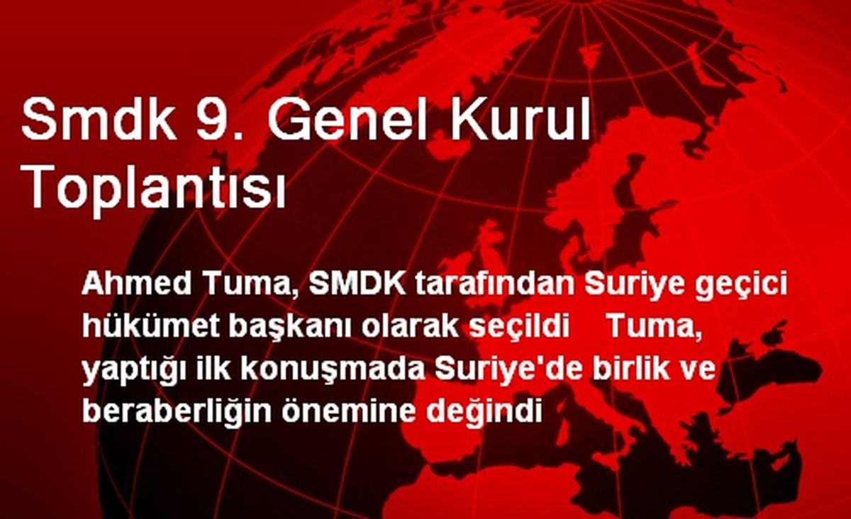 Smdk 9. Genel Kurul Toplantısı