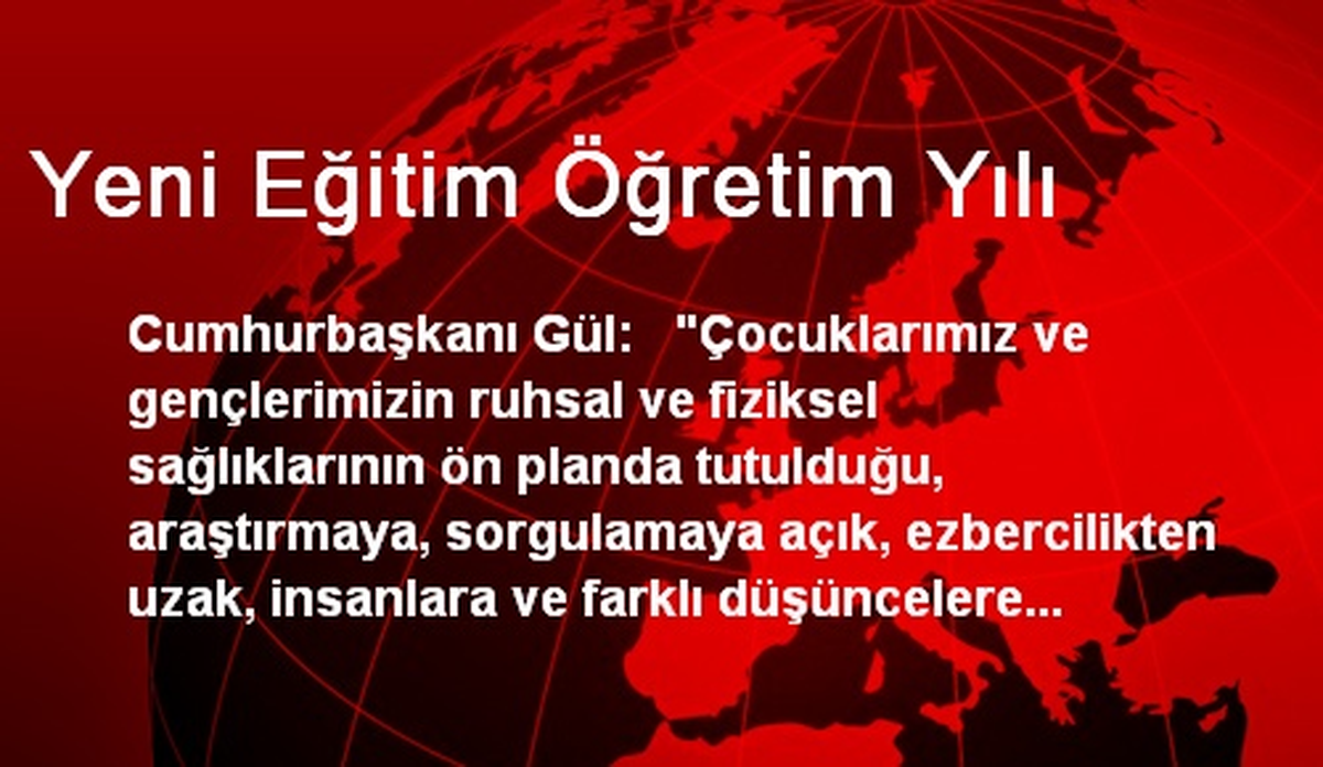 Yeni Eğitim Öğretim Yılı