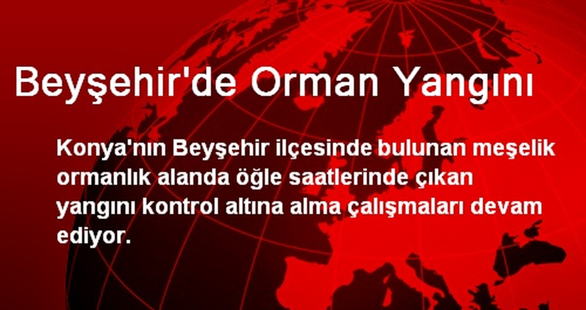 Beyşehir\'de Orman Yangını Çıktı