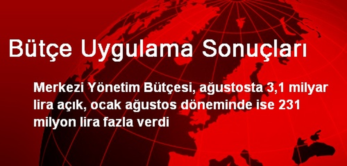 Bütçe Uygulama Sonuçları