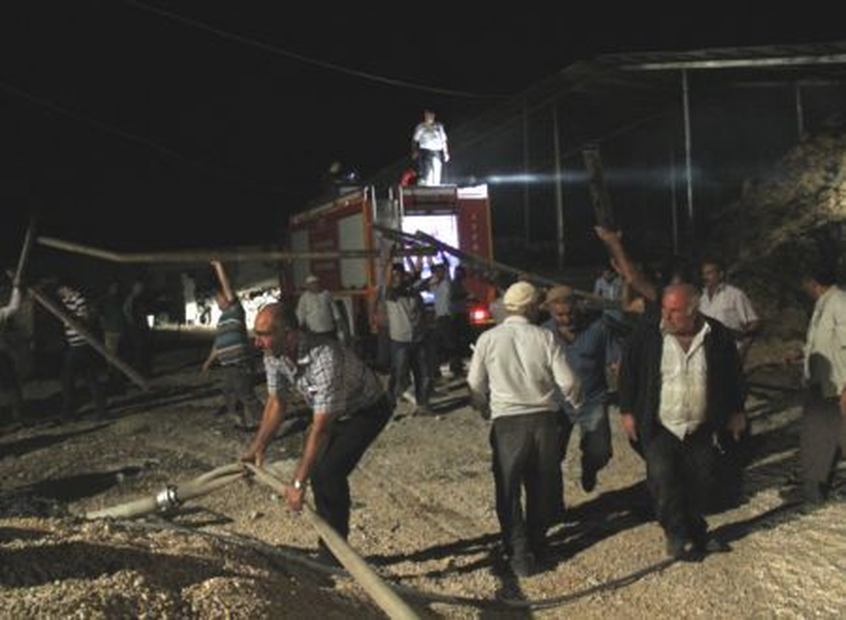 Gaziantep\'te Besi Çiftliğinde Yangın