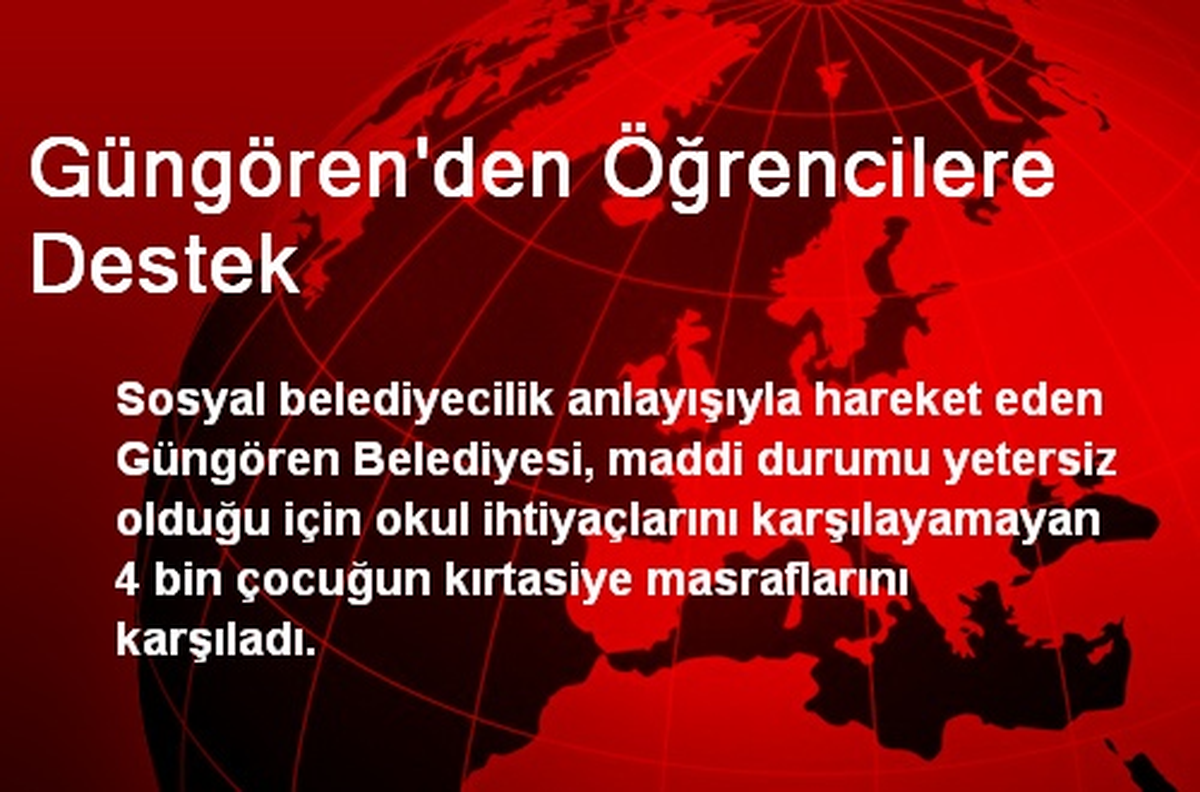 Güngören\'den Öğrencilere Destek