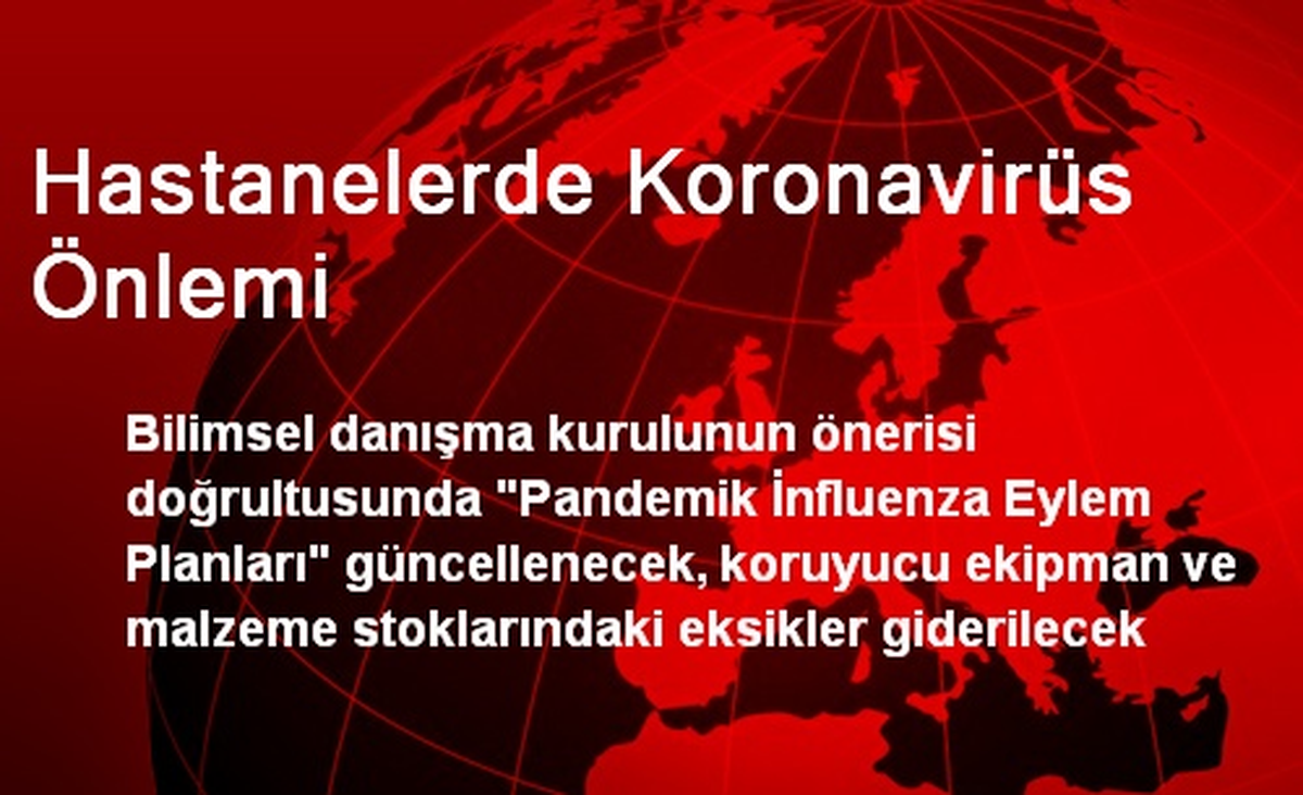 Hastanelerde Koronavirüs Önlemi