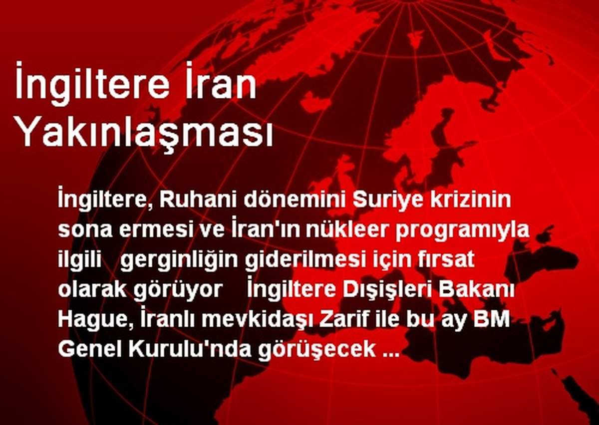 İngiltere İran Yakınlaşması
