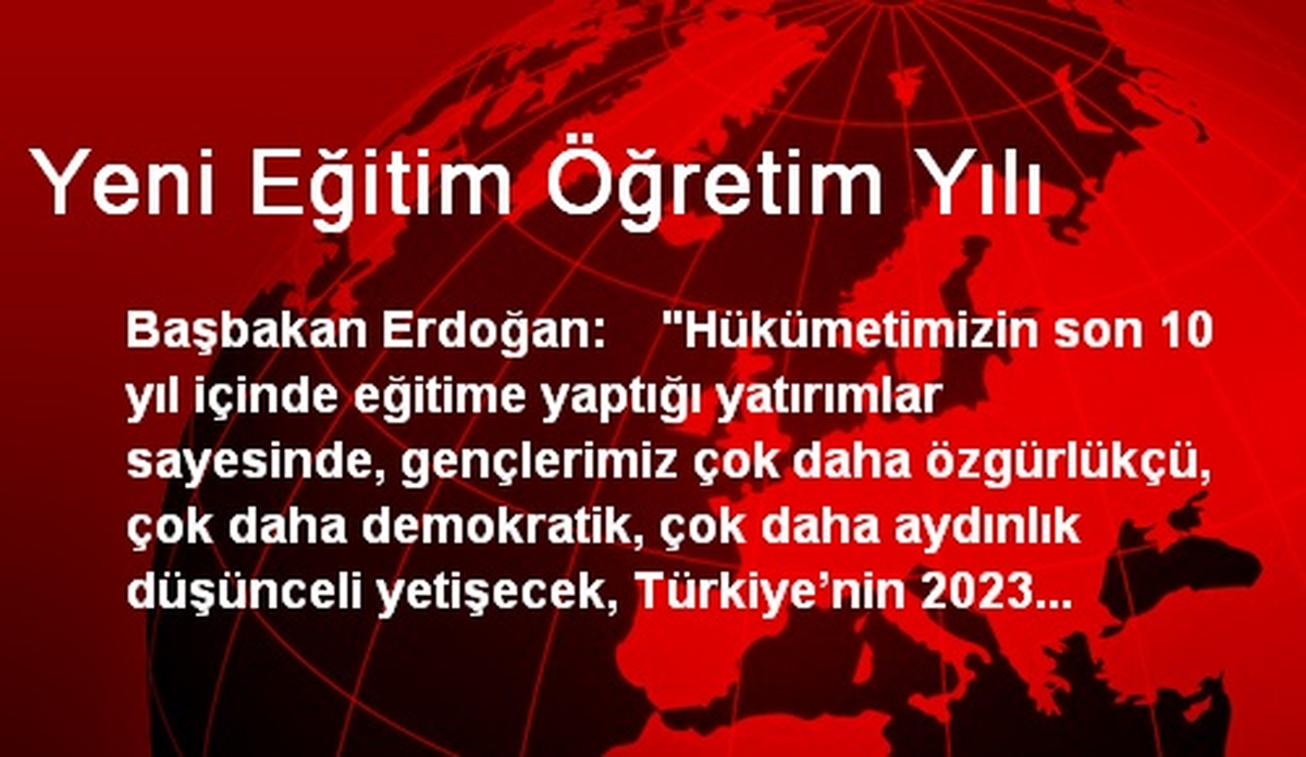 Yeni Eğitim Öğretim Yılı