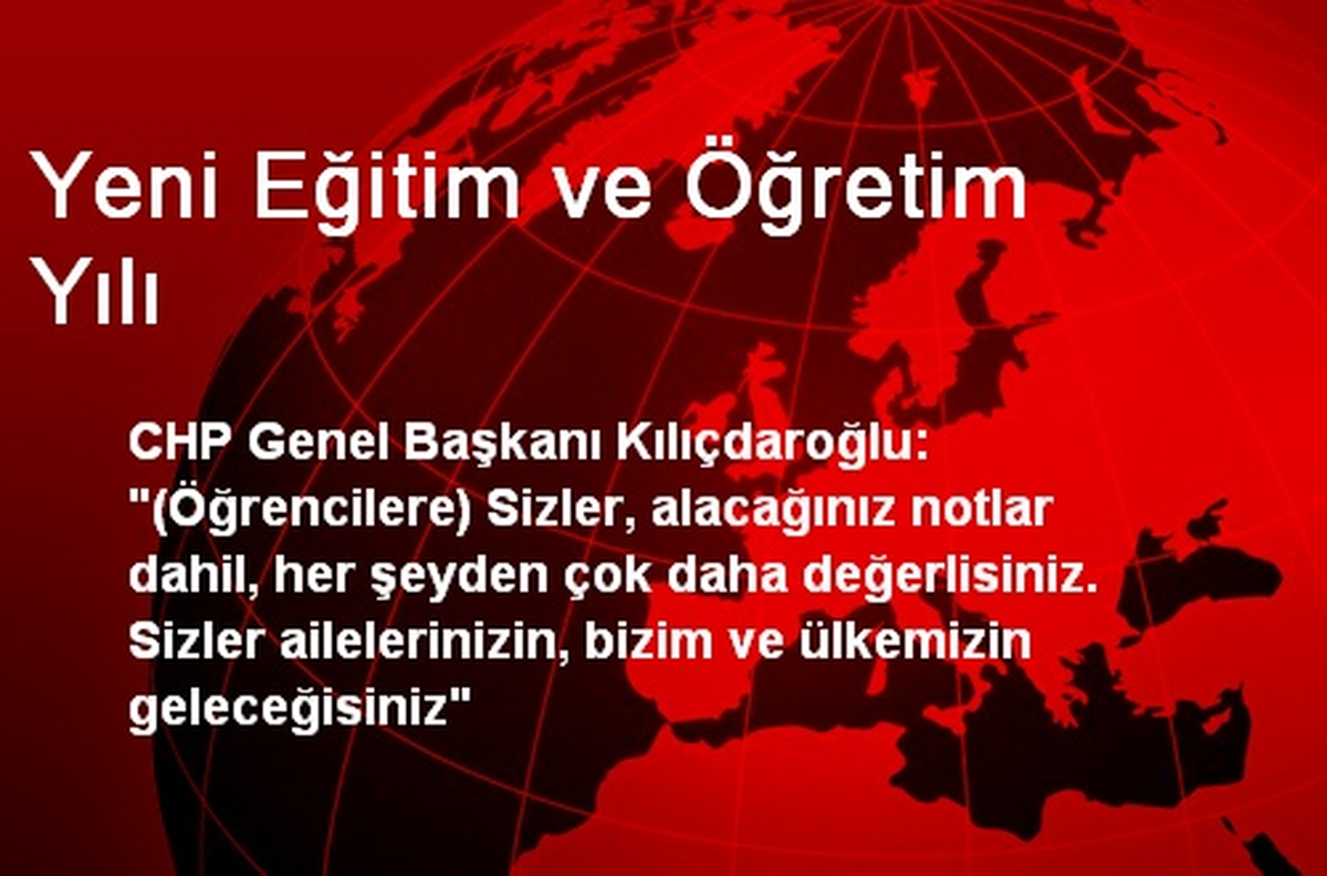 Yeni Eğitim ve Öğretim Yılı