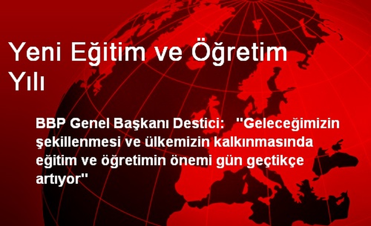 Yeni Eğitim ve Öğretim Yılı