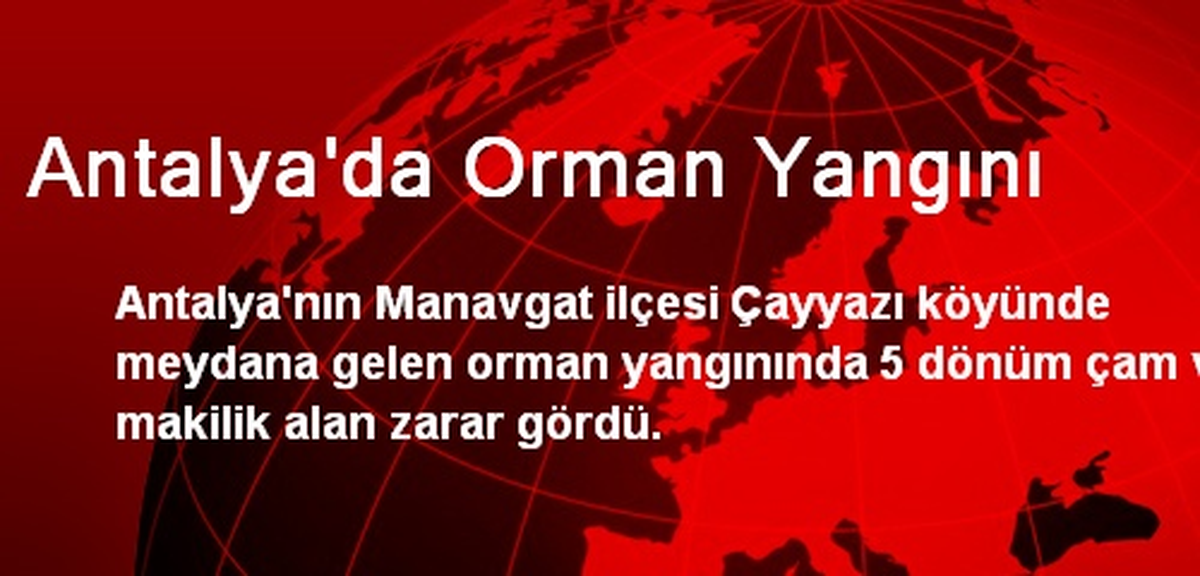 Antalya\'da Orman Yangını