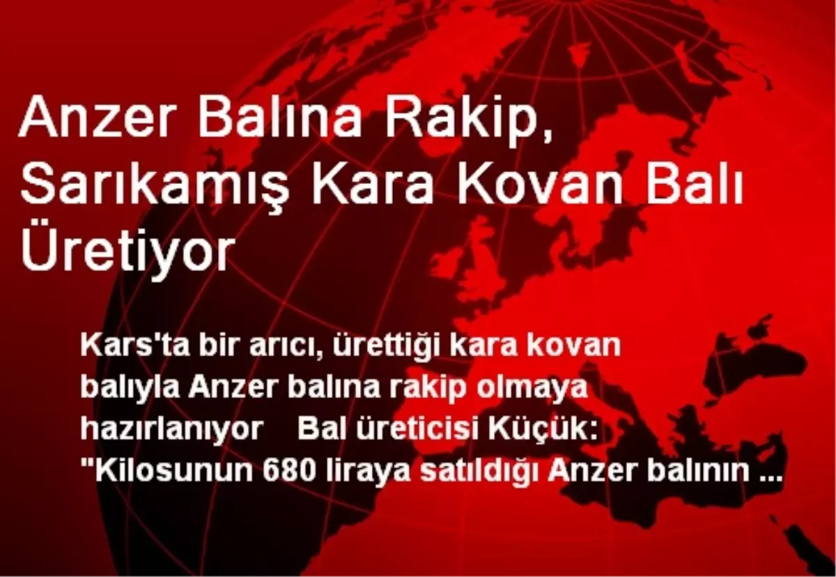 Anzer Balına Rakip, Sarıkamış Kara Kovan Balı Üretiyor
