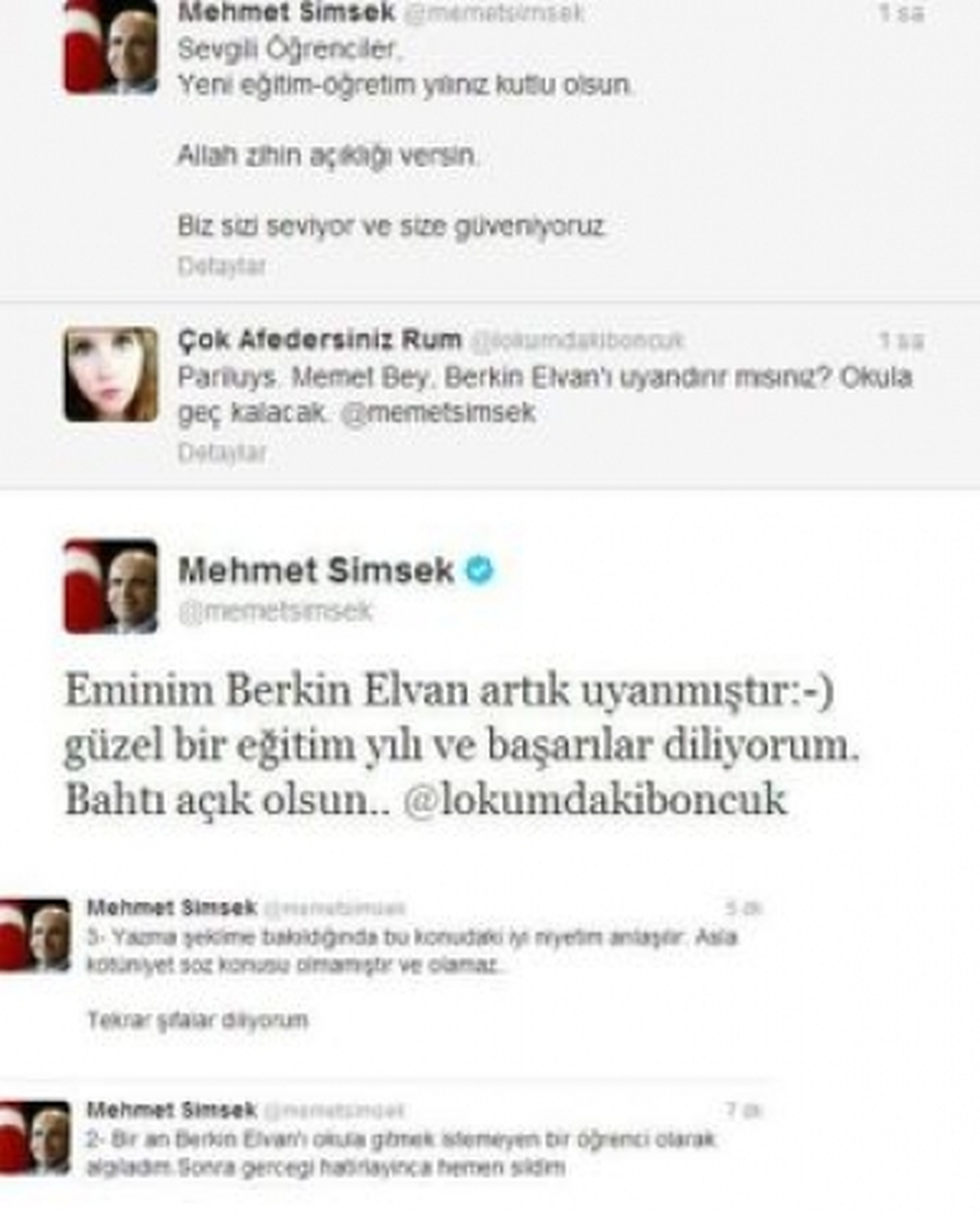 Bakan Şimşek\'ten İlginç bir Tweet Olayı