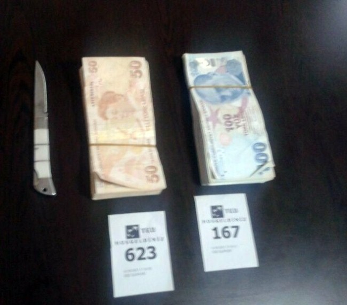 Bıçakla Banka Soymaya Çalıştı Yakalandı