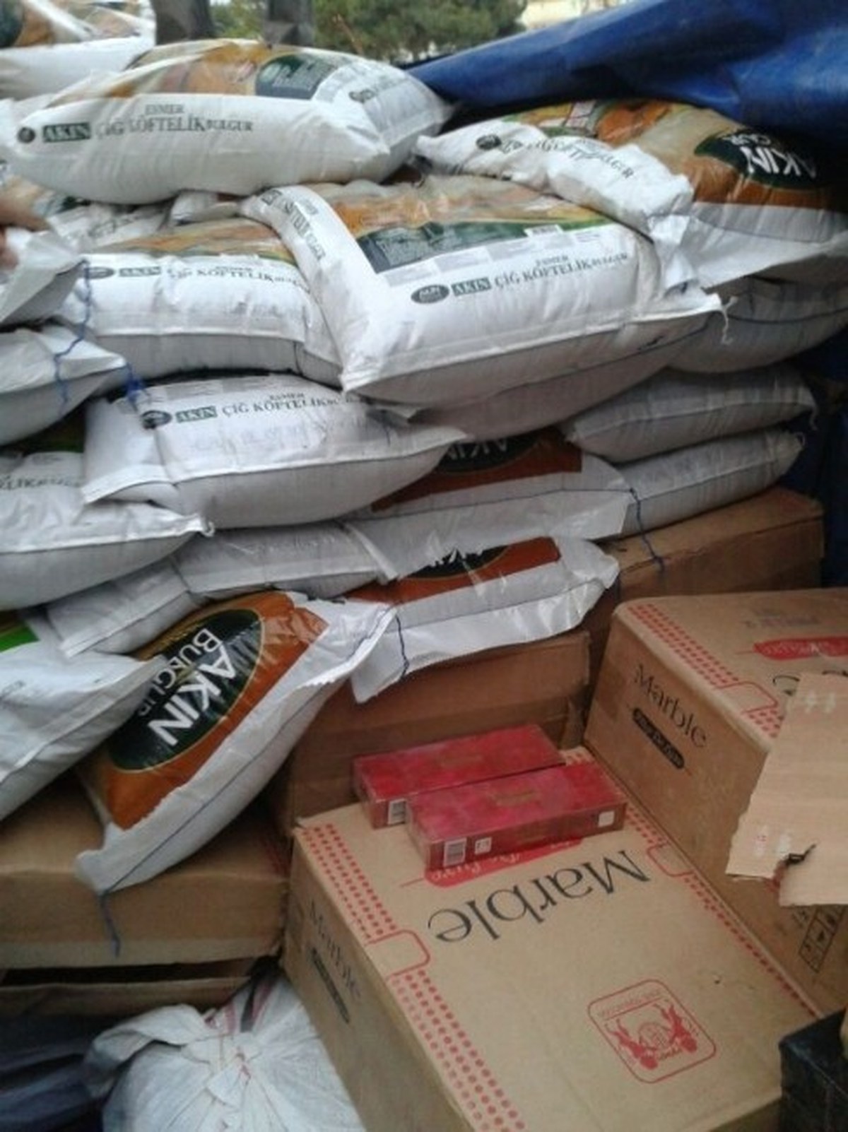Bulgur Yüklü Kamyondan 50 Bin Paket Kaçak Sigara Çıktı