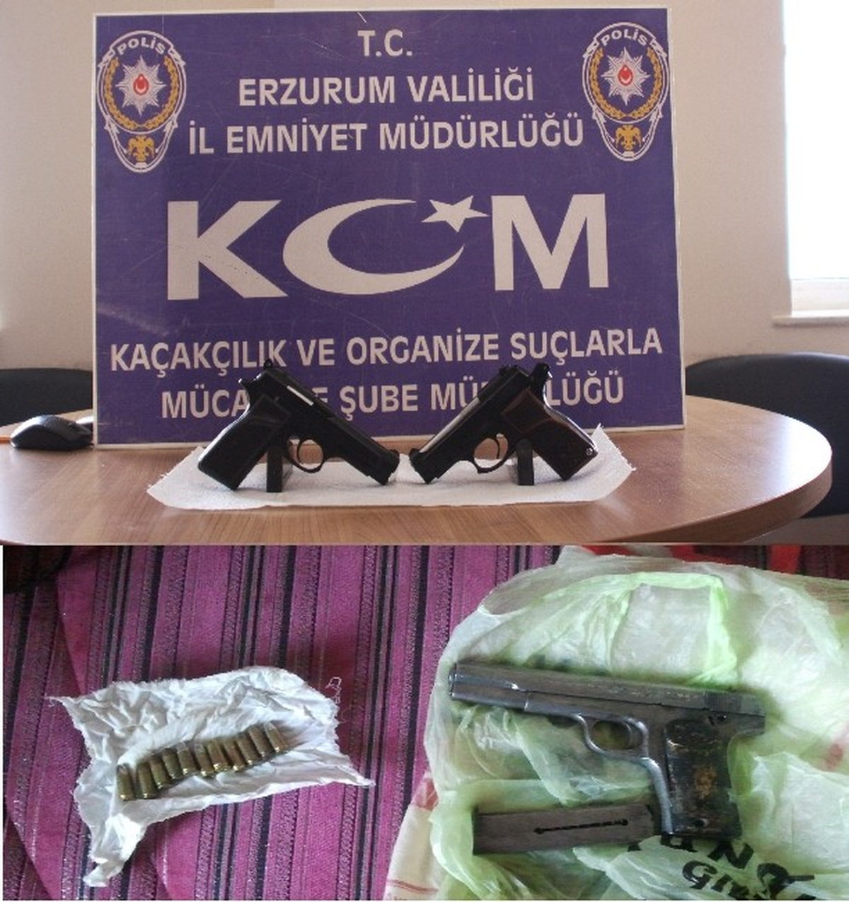 Çay Paketleri İçerisinde Tabanca ve Mühimmat Ele Geçirildi