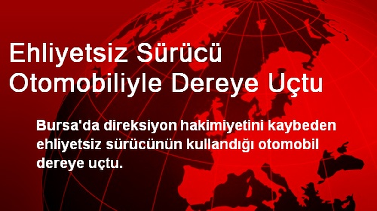 Ehliyetsiz Sürücü Otomobiliyle Dereye Uçtu