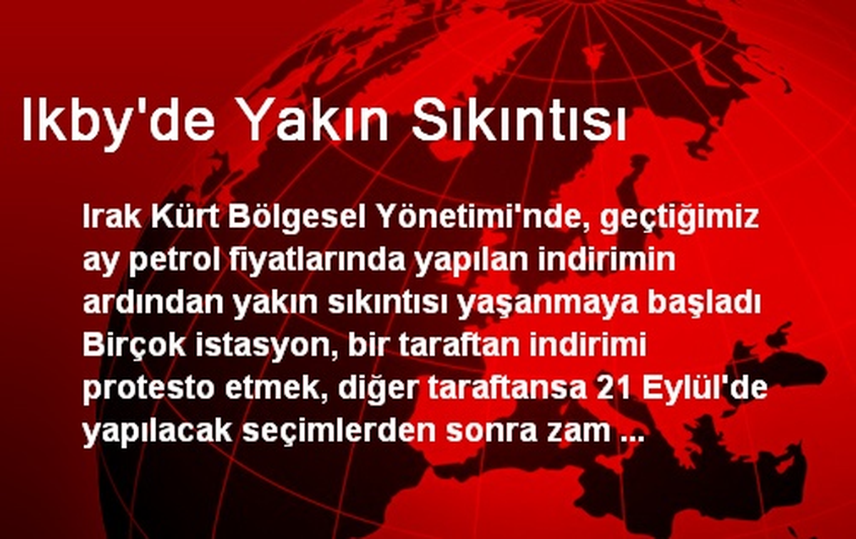 Ikby\'de Yakın Sıkıntısı