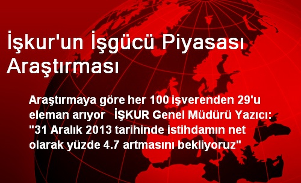 İşkur\'un İşgücü Piyasası Araştırması
