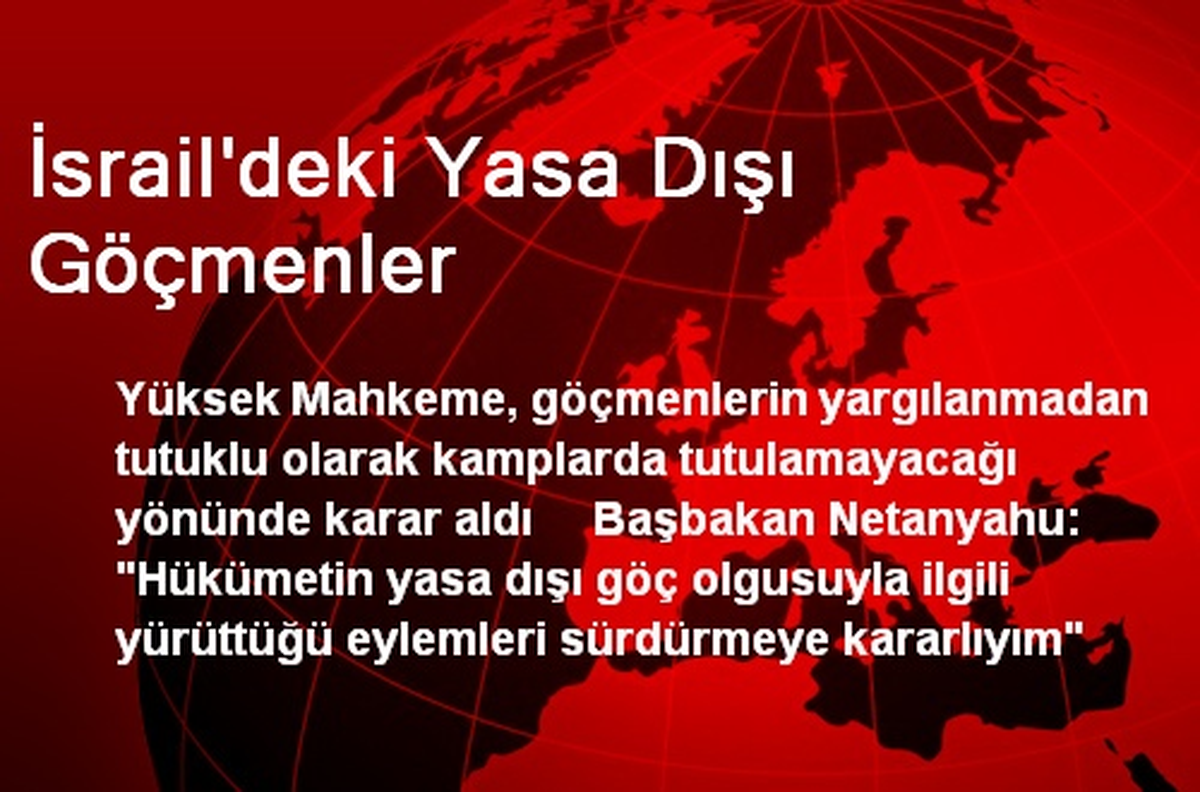 İsrail\'deki Yasa Dışı Göçmenler