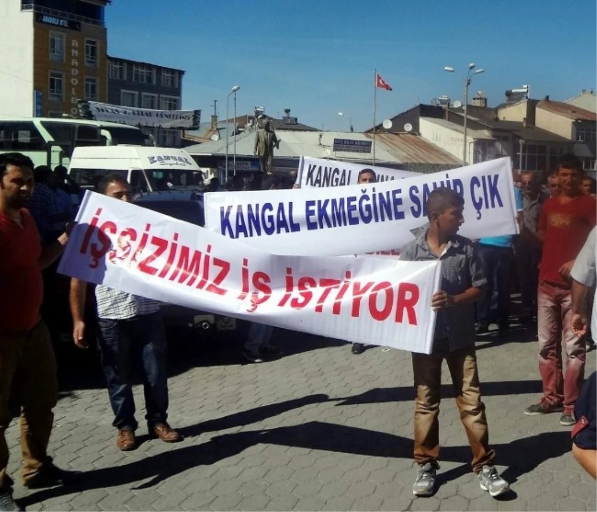 Kangal Halkından Dışarıdan İşçi Alımı Protestosu