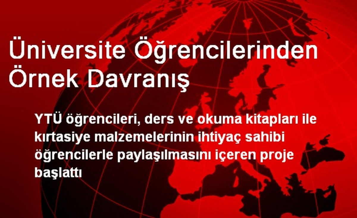 Üniversite Öğrencilerinden Örnek Davranış