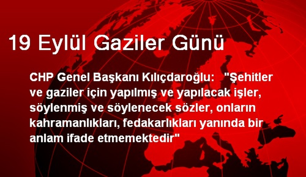 19 Eylül Gaziler Günü