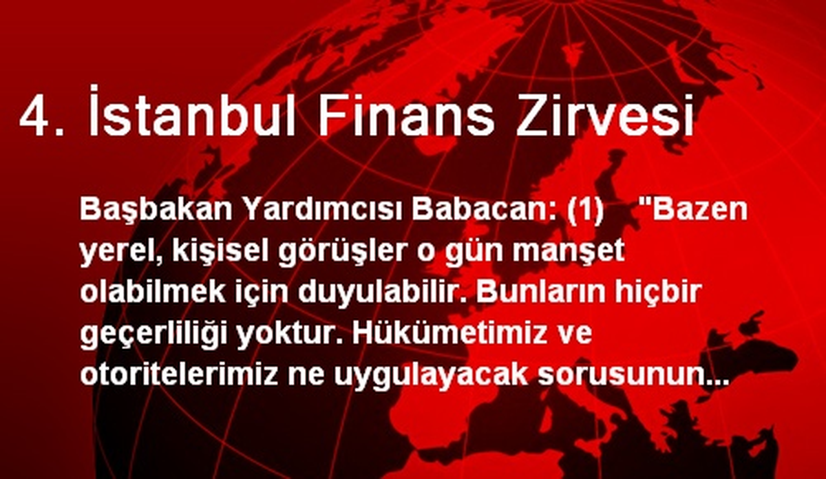 4. İstanbul Finans Zirvesi