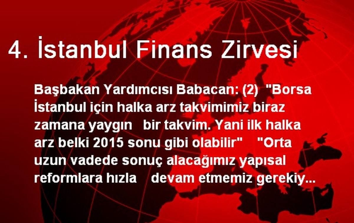 4. İstanbul Finans Zirvesi