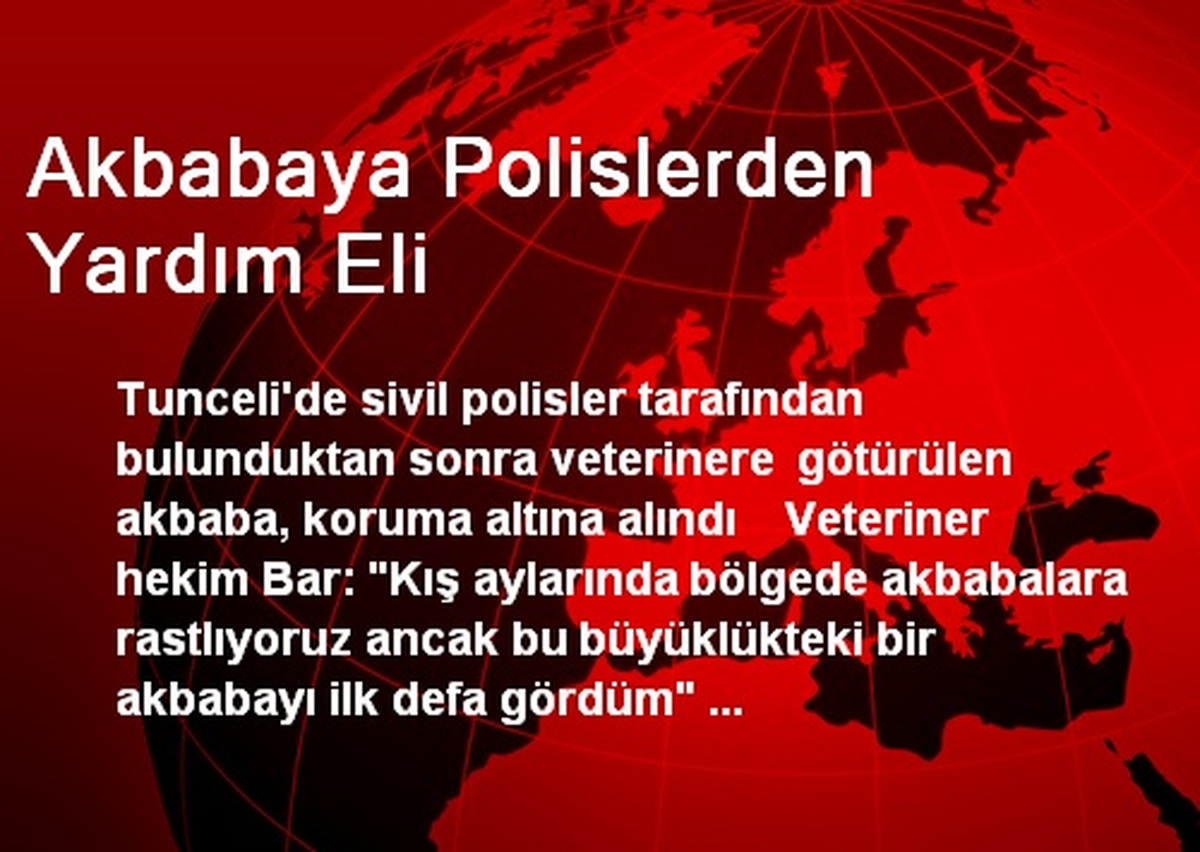 Akbabaya Polislerden Yardım Eli