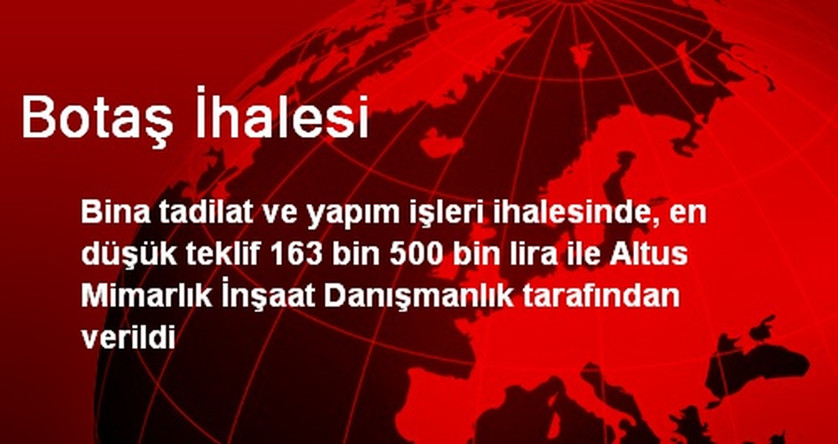 Botaş İhalesi