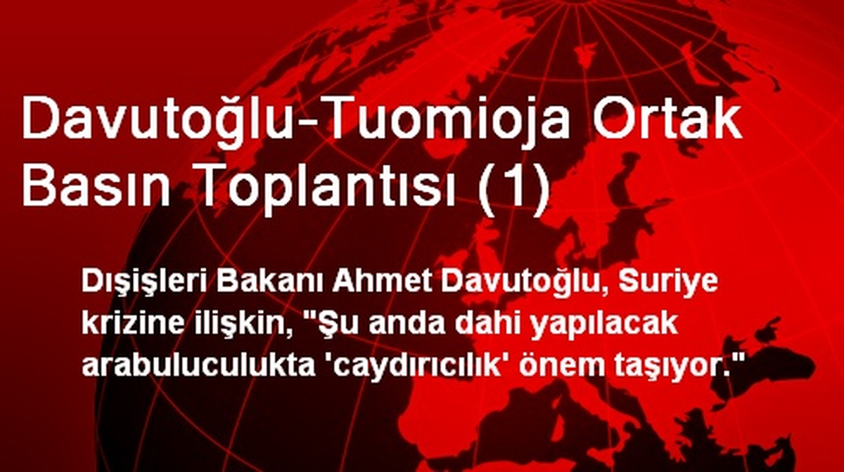 Davutoğlu-Tuomioja Ortak Basın Toplantısı (1)