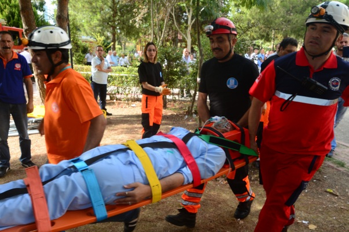 Hastanedeki Tatbikat Meraklı Gözlerle İzlendi