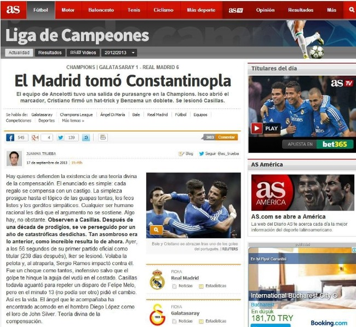 GS\'nin Mağlubiyeti İspanyol Basınında