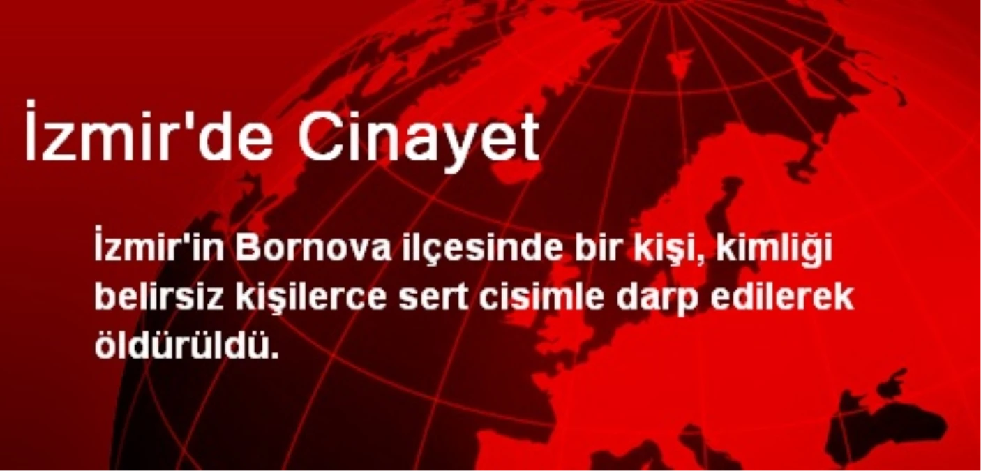İzmir\'de Cinayet