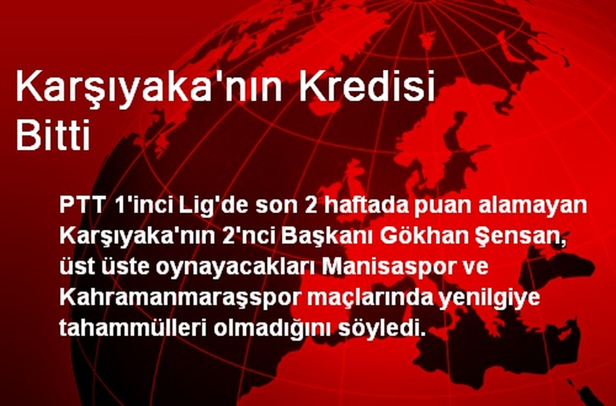 Karşıyaka\'nın Kredisi Bitti