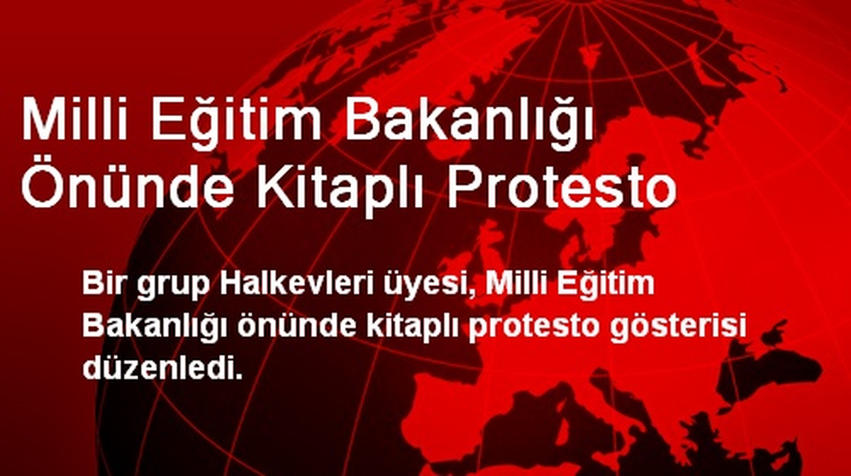 Milli Eğitim Bakanlığı Önünde Kitaplı Protesto