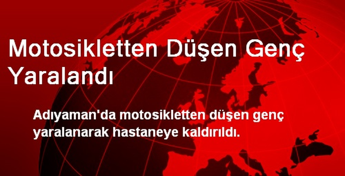 Motosikletten Düşen Genç Yaralandı