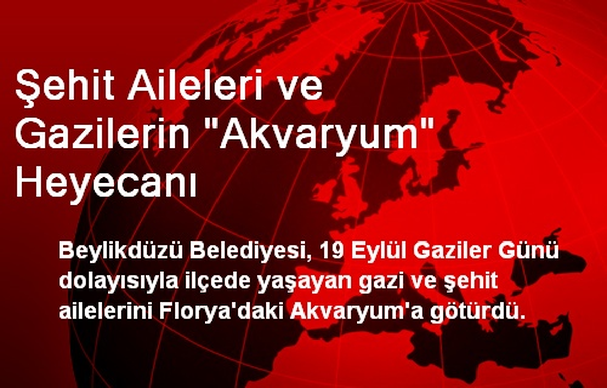 Şehit Aileleri ve Gazilerin 'Akvaryum' Heyecanı