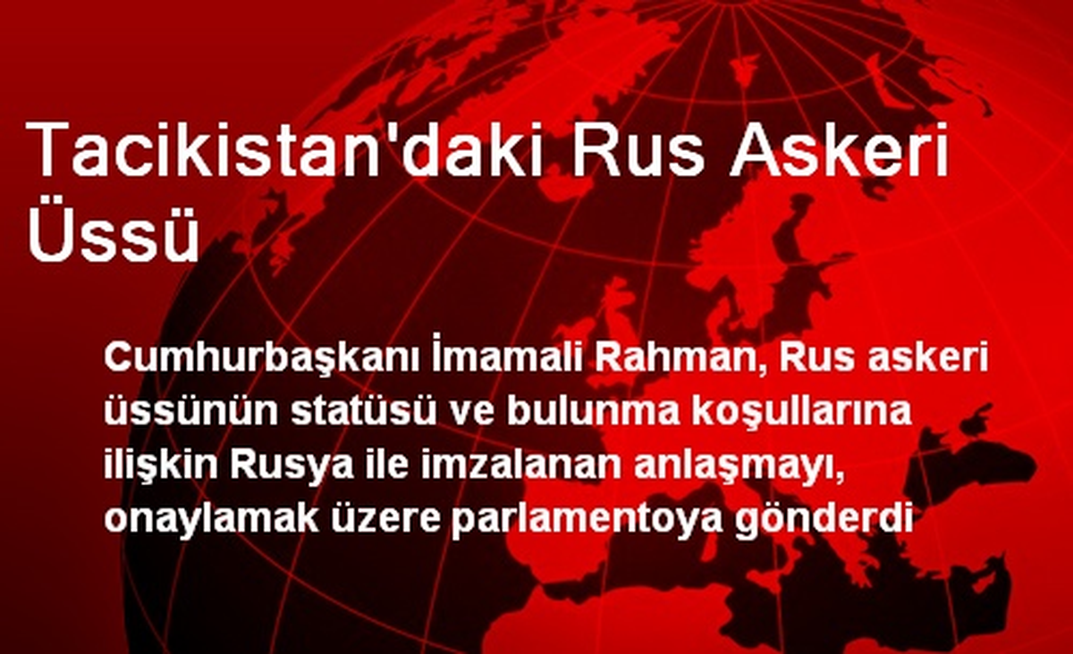 Tacikistan\'daki Rus Askeri Üssü