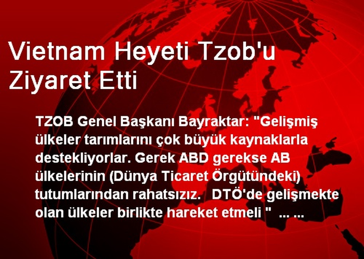 Vietnam Heyeti Tzob\'u Ziyaret Etti