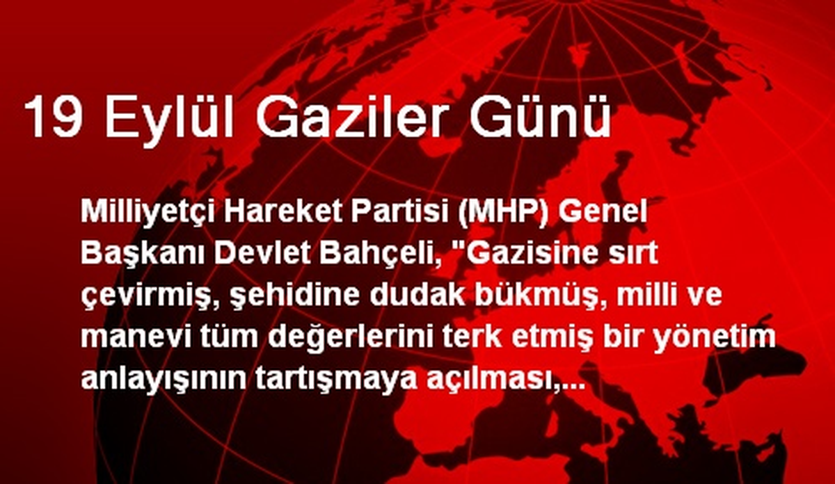 19 Eylül Gaziler Günü