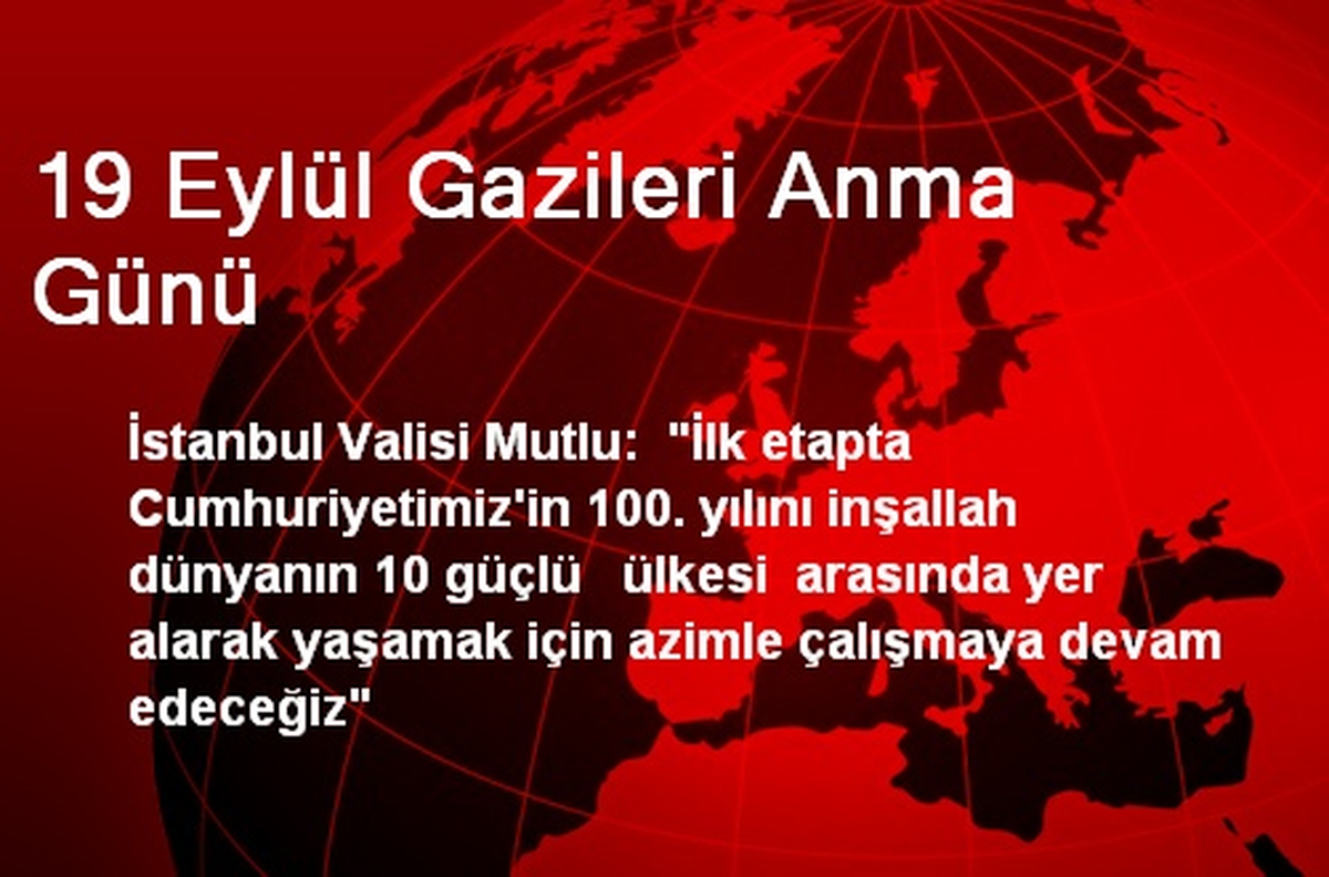 19 Eylül Gazileri Anma Günü