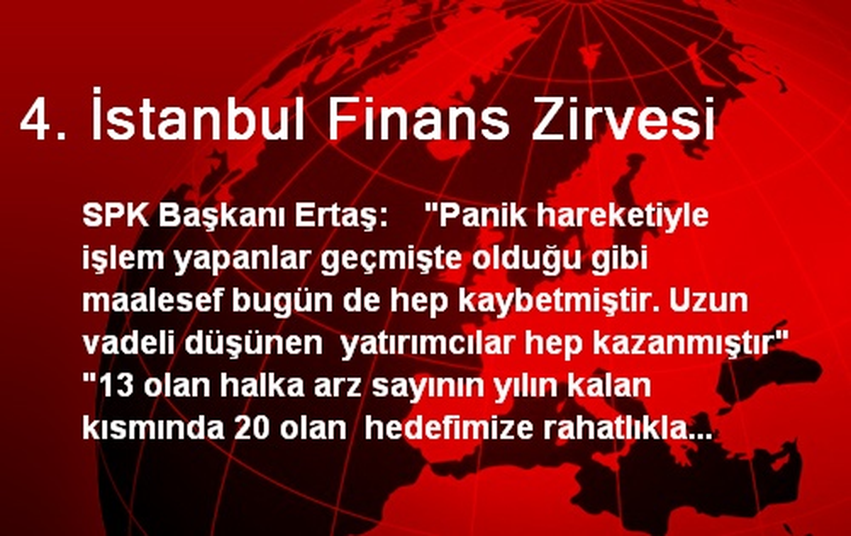 4. İstanbul Finans Zirvesi